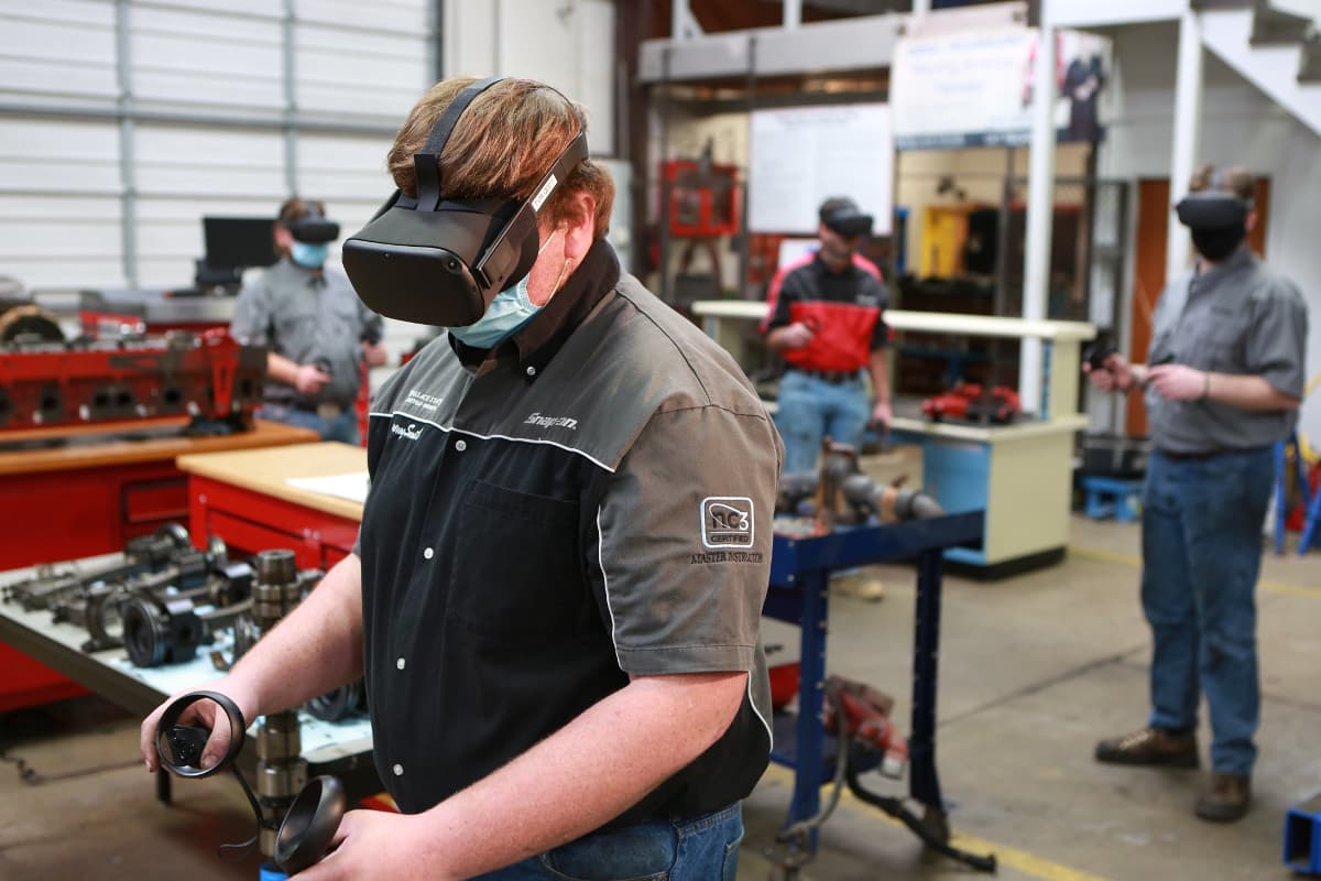 VR operator controlling remote robotics